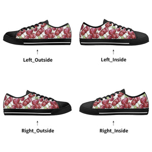 Cherry Women's Low Top Canvas Shoes