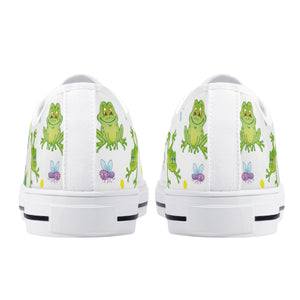 Frog Women's Low Top Canvas Shoes