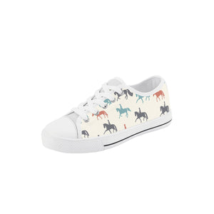 Horse Kid's Low Top Canvas Shoes