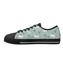 Horse Women's Low Top Canvas Shoes