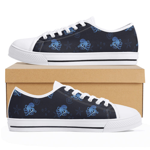 Octopus Women's Low Top Canvas Shoes