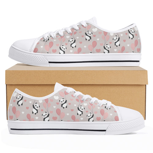 Panda Women's Low Top Canvas Shoes