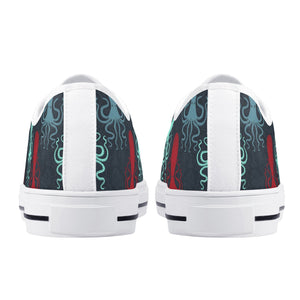 Octopus Women's Low Top Canvas Shoes