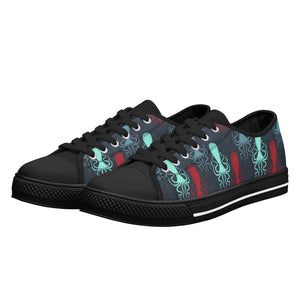 Octopus Women's Low Top Canvas Shoes