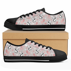 Panda Women's Low Top Canvas Shoes