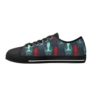 Octopus Women's Low Top Canvas Shoes