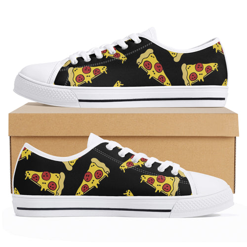 Pizza Women's Low Top Canvas Shoes