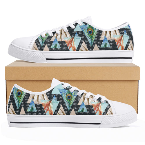 Peacock Women's Low Top Canvas Shoes