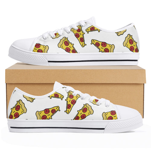 Pizza Women's Low Top Canvas Shoes