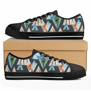 Peacock Women's Low Top Canvas Shoes