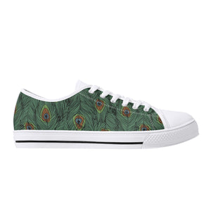 Peacock Women's Low Top Canvas Shoes