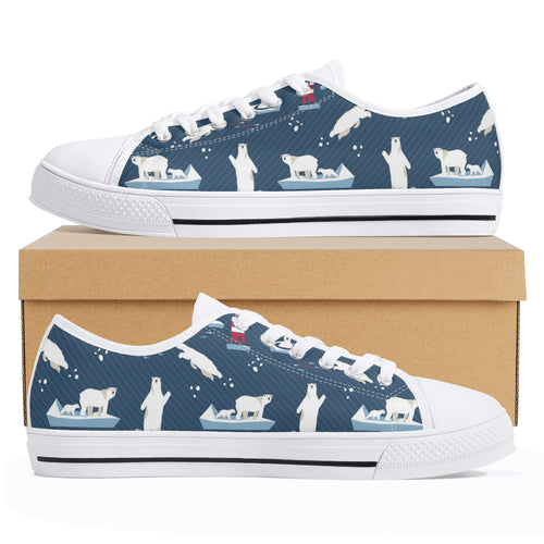 Polar Bear Women's Low Top Canvas Shoes