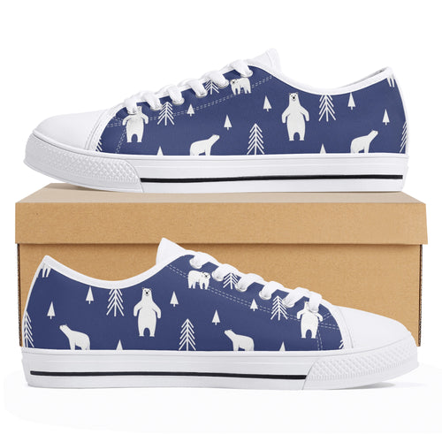 Polar Bear Women's Low Top Canvas Shoes