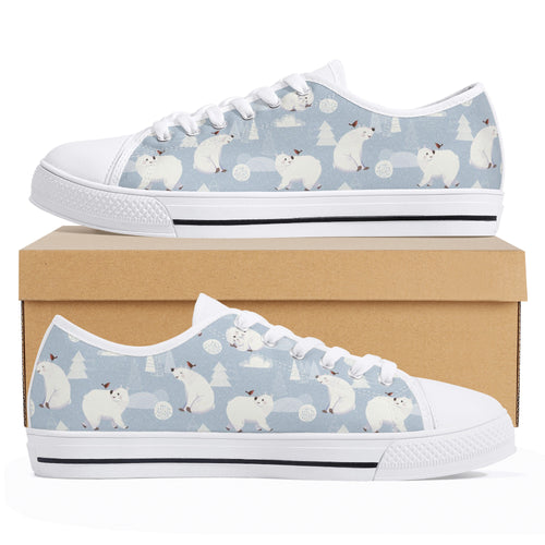 Polar Bear Women's Low Top Canvas Shoes