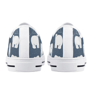 Polar Bear Women's Low Top Canvas Shoes