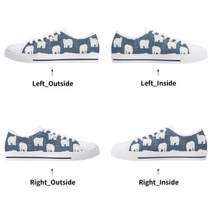 Polar Bear Women's Low Top Canvas Shoes