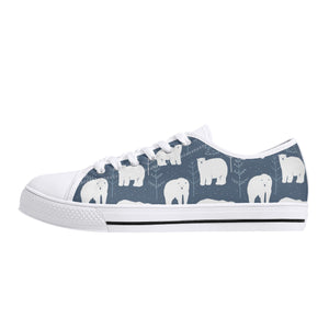 Polar Bear Women's Low Top Canvas Shoes