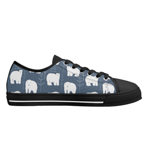 Polar Bear Women's Low Top Canvas Shoes