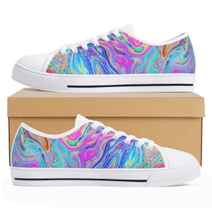 Psychedelic Women's Low Top Canvas Shoes