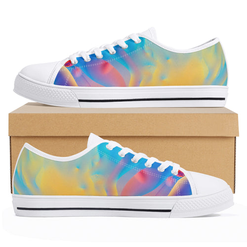 Psychedelic Women's Low Top Canvas Shoes