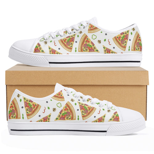 Pizza Women's Low Top Canvas Shoes