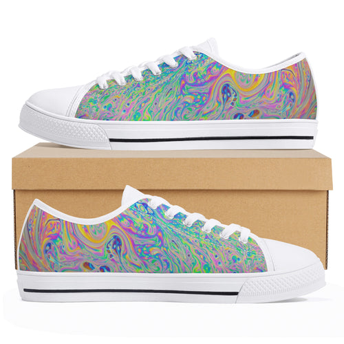 Psychedelic Women's Low Top Canvas Shoes