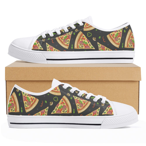 Pizza Women's Low Top Canvas Shoes