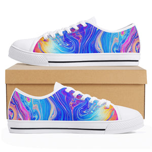 Psychedelic Women's Low Top Canvas Shoes