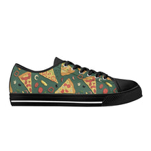 Pizza Women's Low Top Canvas Shoes