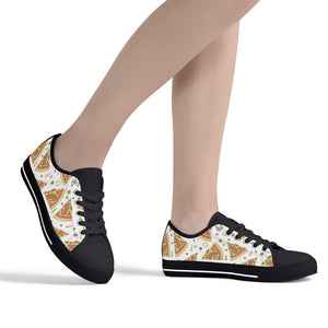 Pizza Women's Low Top Canvas Shoes