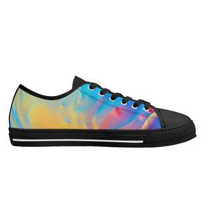 Psychedelic Women's Low Top Canvas Shoes