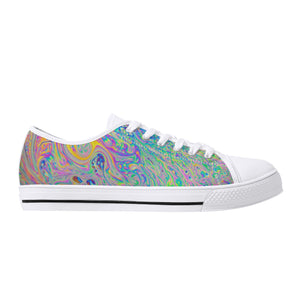 Psychedelic Women's Low Top Canvas Shoes