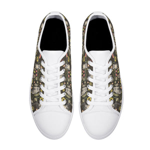 Raccoon Women's Low Top Canvas Shoes