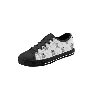 Raccoon Kid's Low Top Canvas Shoes