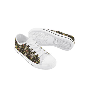 Raccoon Kid's Low Top Canvas Shoes