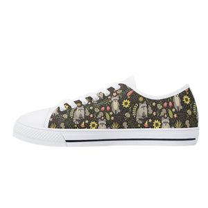 Raccoon Women's Low Top Canvas Shoes