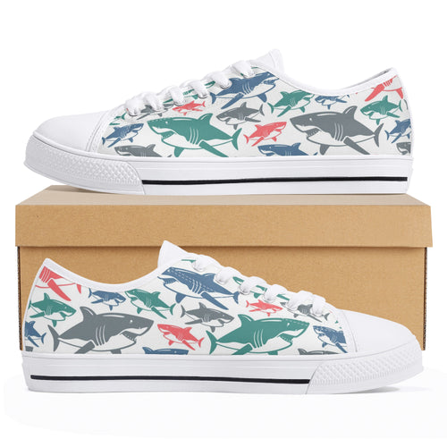 Shark Women's Low Top Canvas Shoes