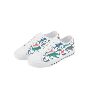 Shark Kid's Low Top Canvas Shoes