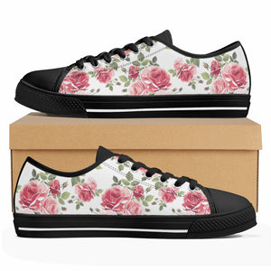 Rose Women's Low Top Canvas Shoes