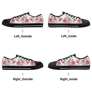 Rose Women's Low Top Canvas Shoes