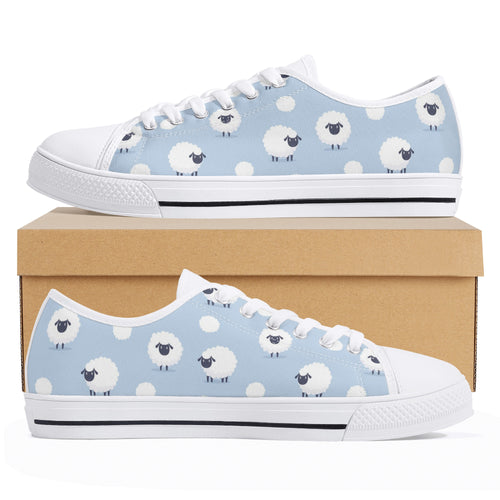 Sheep Women's Low Top Canvas Shoes