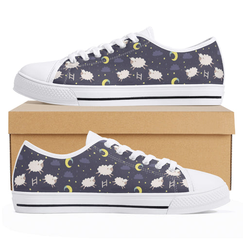 Sheep Women's Low Top Canvas Shoes