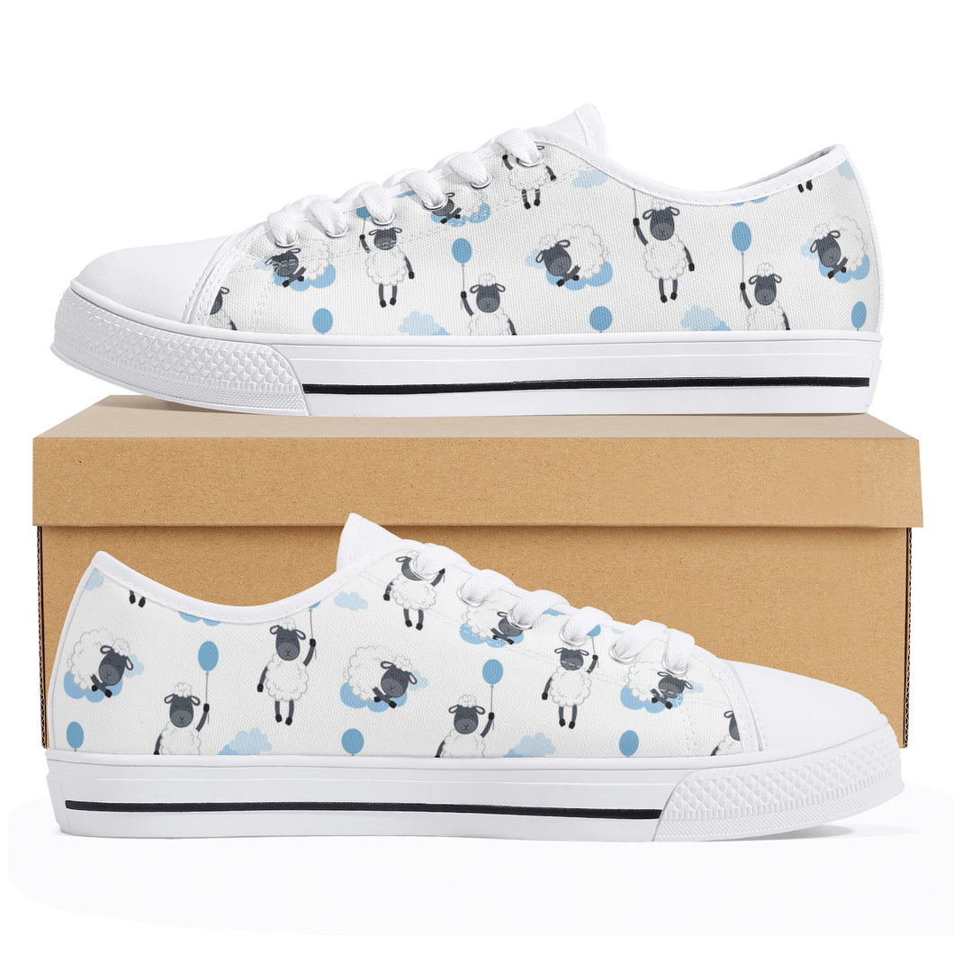 Sheep Women's Low Top Canvas Shoes