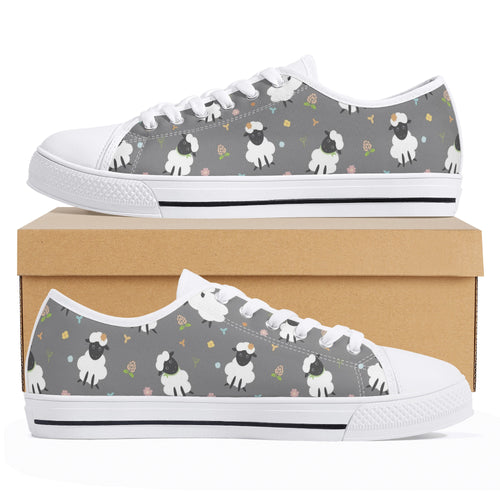 Sheep Women's Low Top Canvas Shoes