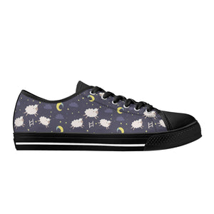 Sheep Women's Low Top Canvas Shoes