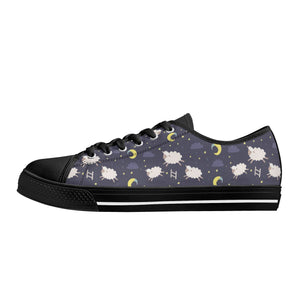 Sheep Women's Low Top Canvas Shoes