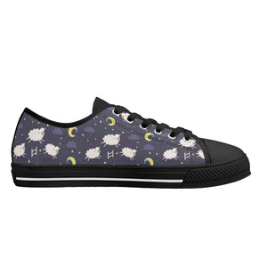 Sheep Women's Low Top Canvas Shoes