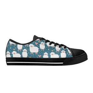 Sheep Women's Low Top Canvas Shoes