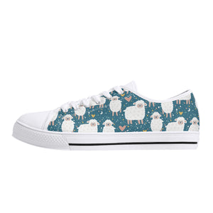 Sheep Women's Low Top Canvas Shoes