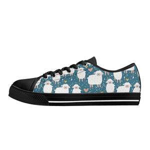 Sheep Women's Low Top Canvas Shoes